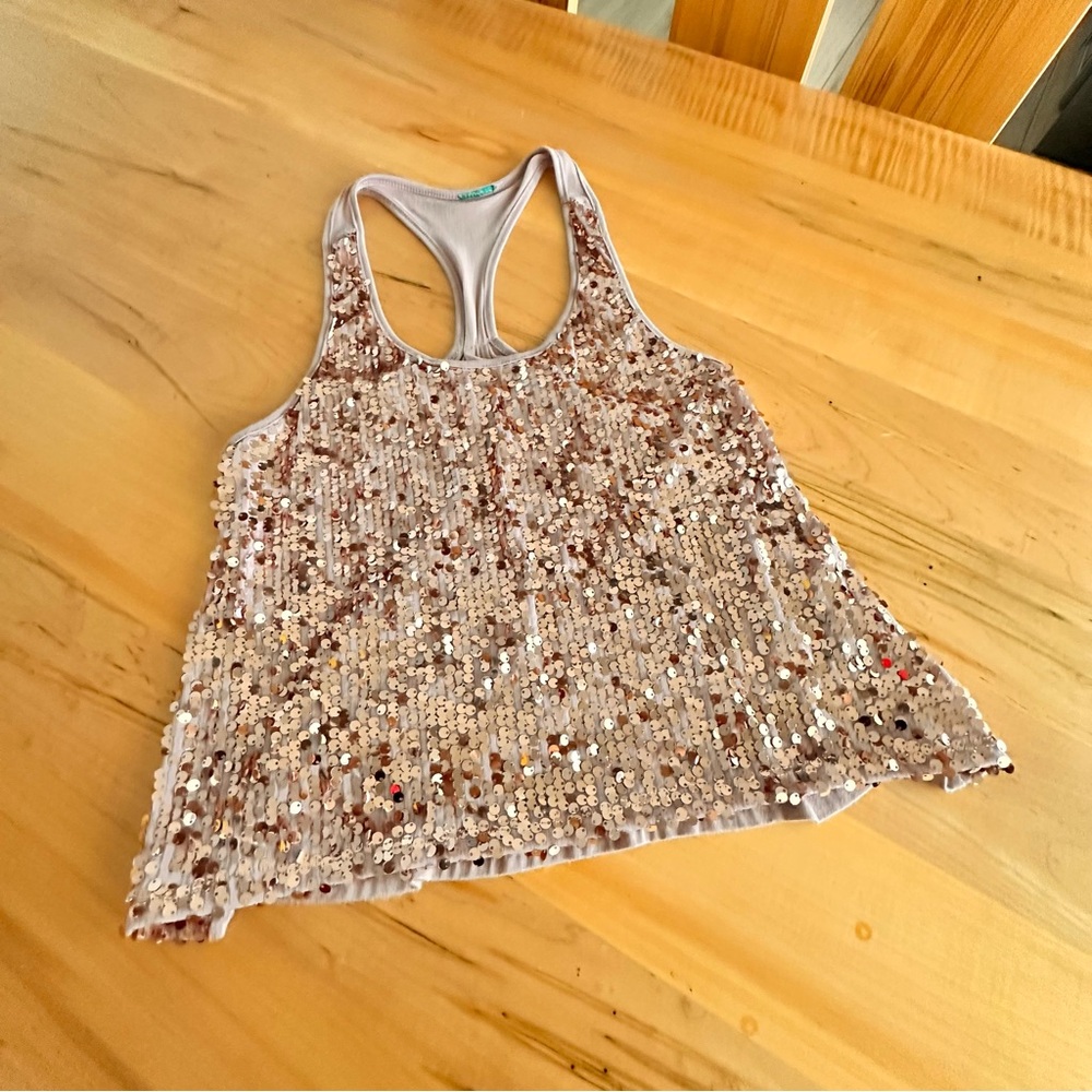 Sequined tank top S